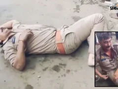 जौनपुर: सड़क किनारे नशे में बेसुध सिपाही का वीडियो वायरल, पुलिस में हड़कंप