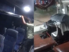कानपुर: रोडवेज बस में बारिश का पानी टपका, चालक छाता लगाकर बैठा, वीडियो वायरल