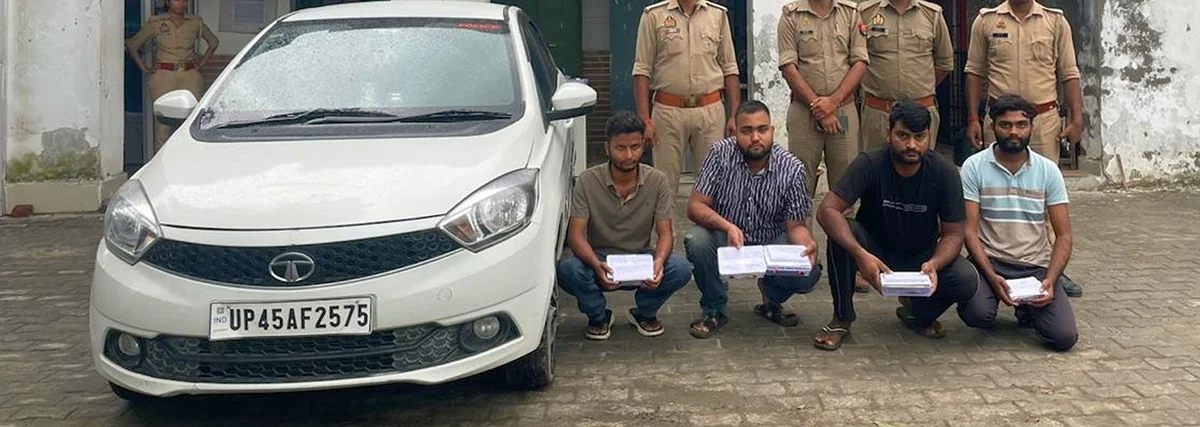 अयोध्या: लूट के आरोप में चार गिरफ्तार, 670 रुपये‑मोबाइल और कार बरामद