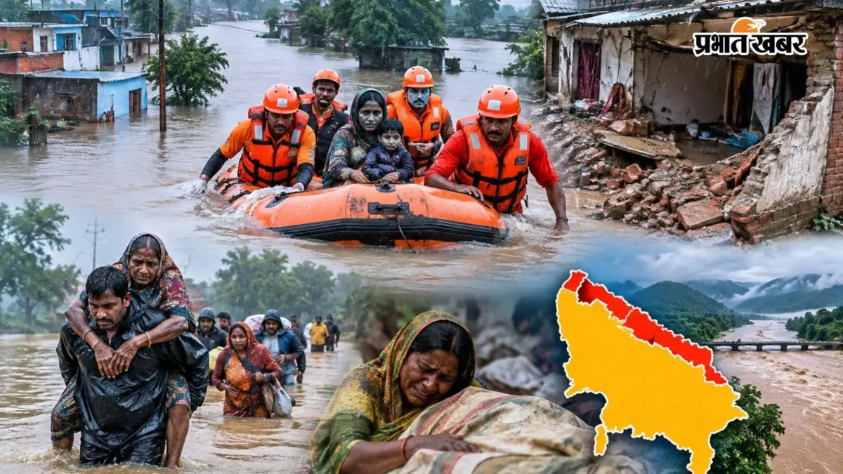 उत्तर प्रदेश: दो दिन में 88 मौतें, 117 मकान क्षतिग्रस्त; सीमावर्ती जिलों में बाढ़ का खतरा