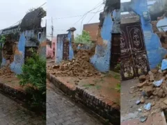 जालौन: कालपी में जर्जर मकान भरभराकर गिरा, परिवार बेघर