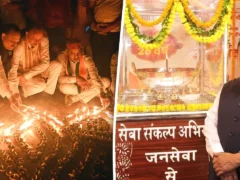 कानपुर: 500 ड्रोन, दीपों से वर्ल्ड रिकॉर्ड और 101 किलो लड्डू हुआ साझा