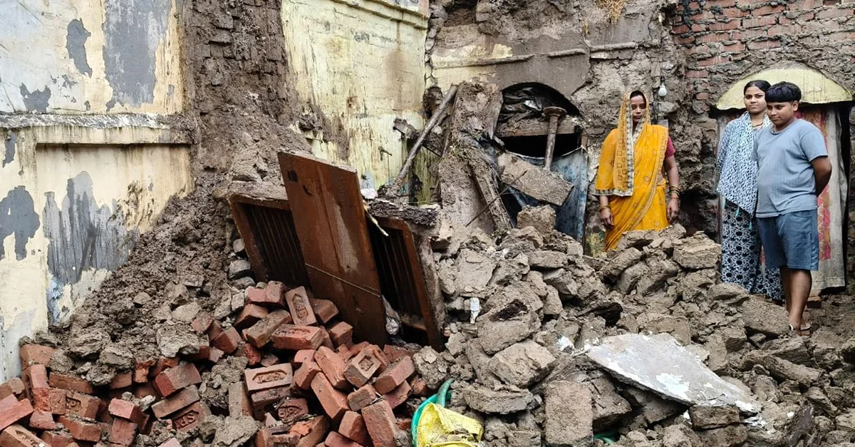 कासगंज: बारिश से दो गाँवों में कुल तीन मकान ढहे, कोई जनहानि नहीं