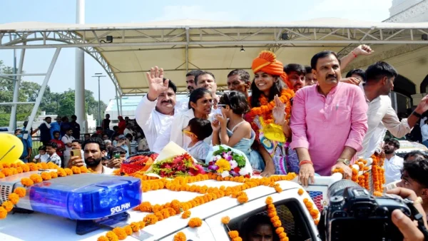सहारनपुर: एशियाई स्वर्ण विजेता प्राची चौधरी का जोरदार स्वागत, अगला लक्ष्य वर्ल्ड क्वालीफाई