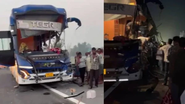 अम्बेडकर नगर: गोरखपुर लिंक एक्सप्रेसवे बस हादसे में 4 की मौत, 3 गंभीर घायल