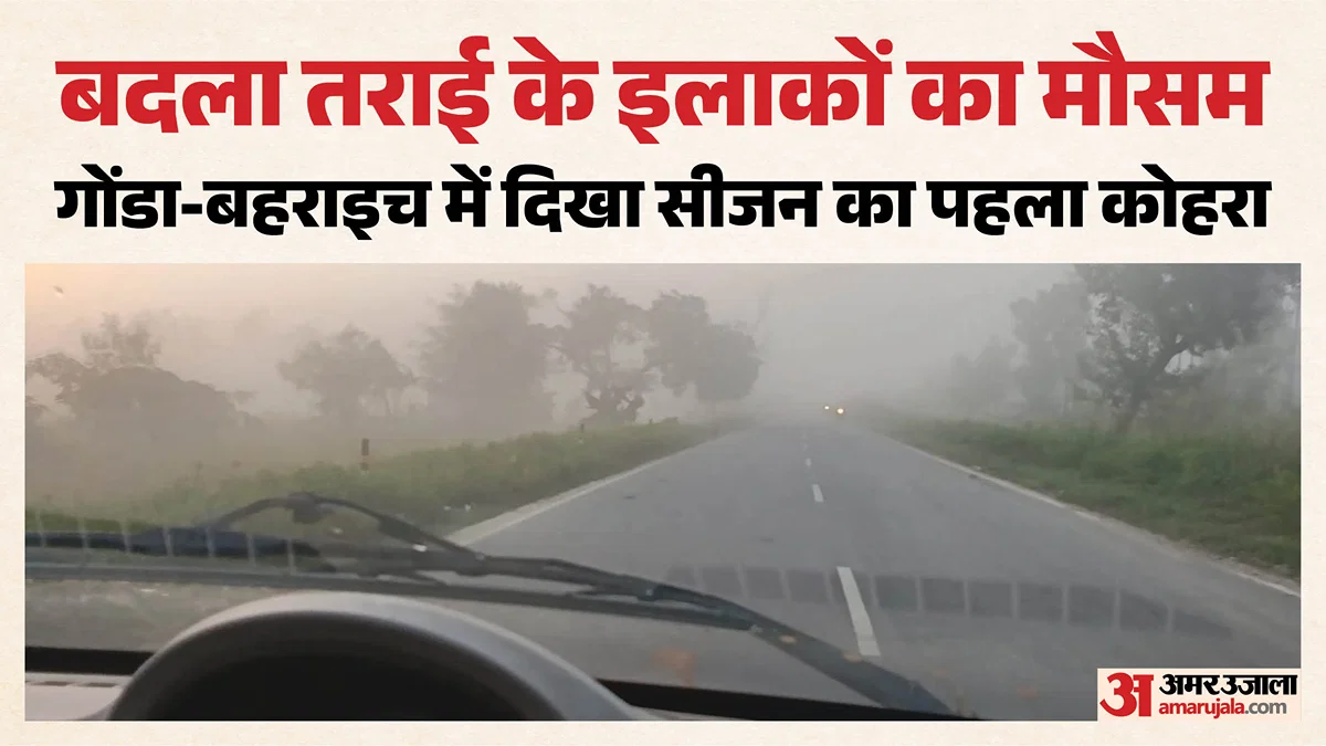 लखनऊ: तराई में मौसम बदला, बहराइच पर घने कोहरे और धुंध से सड़क दृश्यता प्रभावित